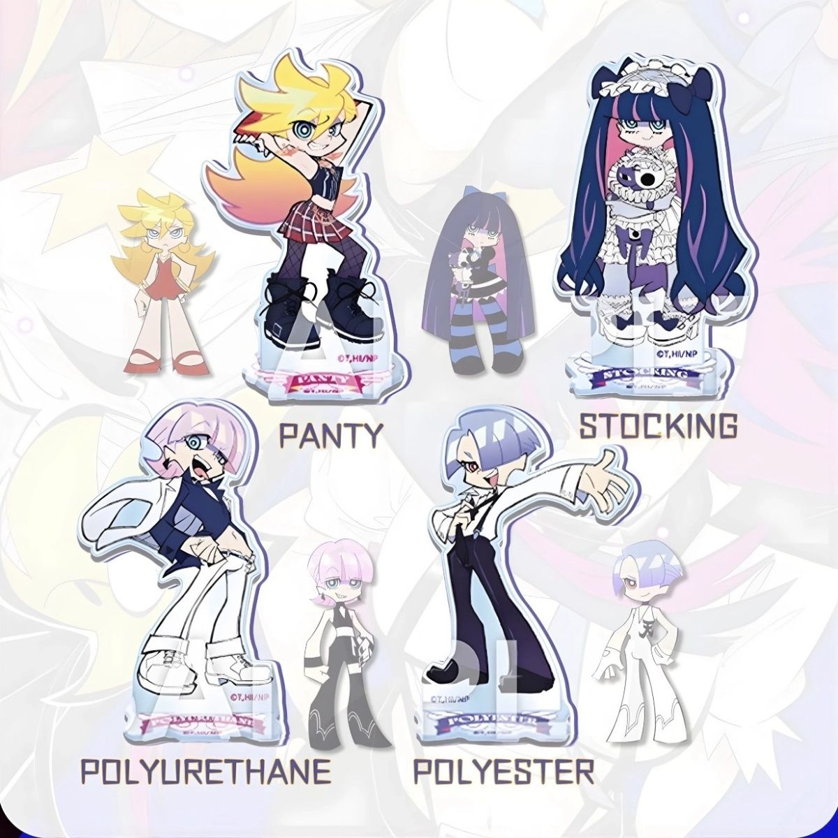Event Supplies - パンティ＆ストッキング・ウィズ・ガーターベルト ストッキング・アナーキー アニメフィギュア アクリルスタンドモデル プレート デスクデコレーションサイン