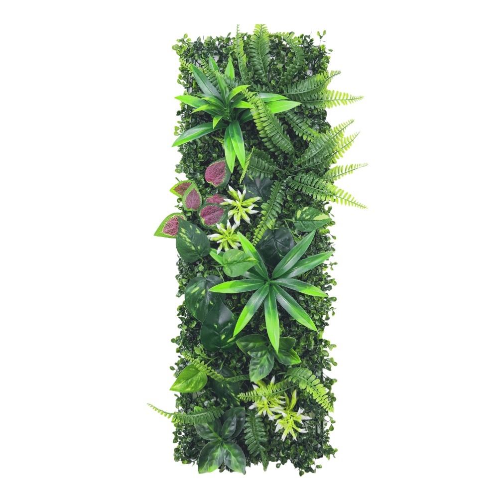 Flower Wall Panel - DIY人工植物壁パネルフラワー75x25cm人工ユーカリカーペットグリーンリアルなシミュレーションメープルプラントシート