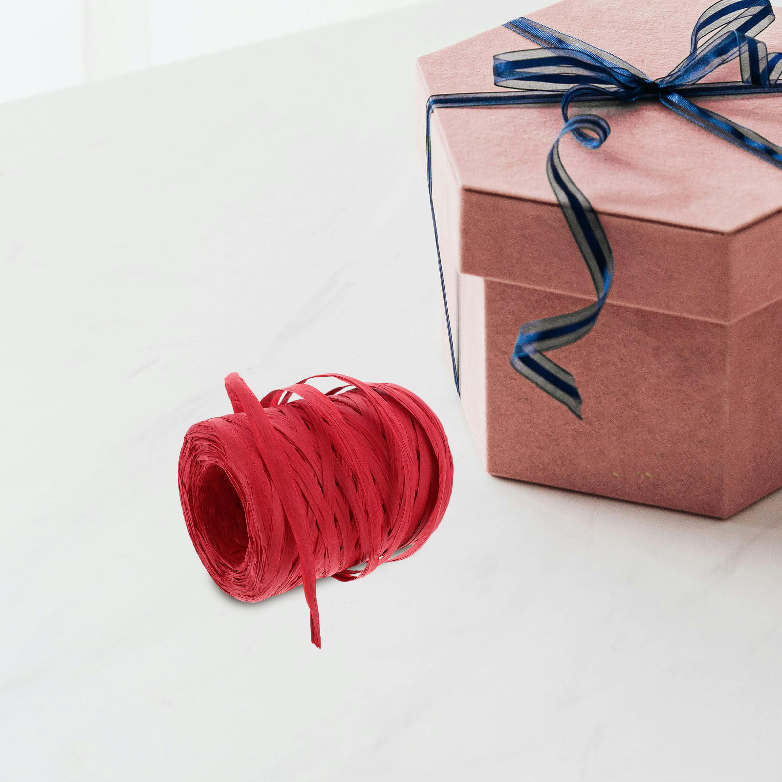 1巻 ラフィア紙紐 100m 天然素材のクラフトリボン、包装 - Papercraft Supply Ribbon のレビューと価格