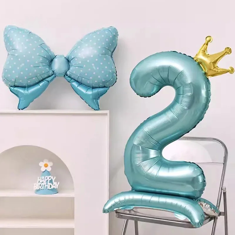 42インチ 0-9 ブルークラウンナンバーバルーン プリンセ - Balloon Pump Hand のレビューと価格