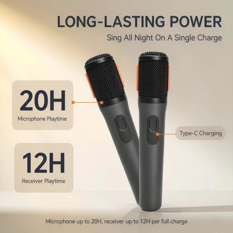 ワイヤレスマイク デュアルハンドヘルド AES-128暗号化 - Event & Party Supply のレビューと価格