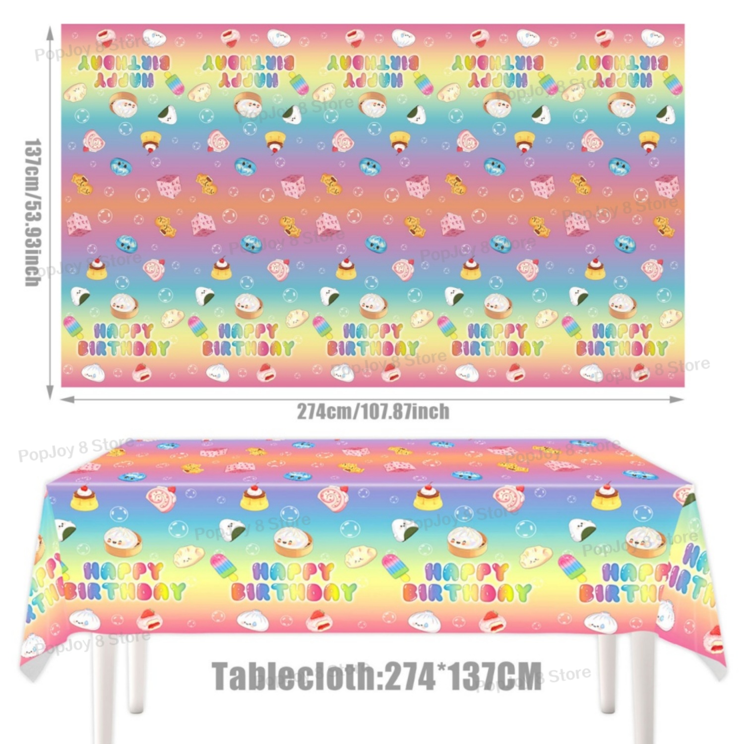 137x274cm 使い捨ての柔らかいテーブルクロス、誕生日 - Table Cloth Disposable のレビューと価格