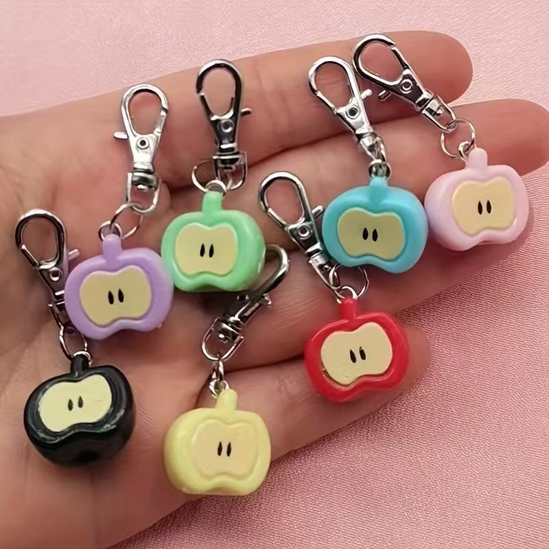 7個入り樹脂製模造アップルキーホルダー、バッグや携帯電話アク - Party Favor Bag のレビューと価格