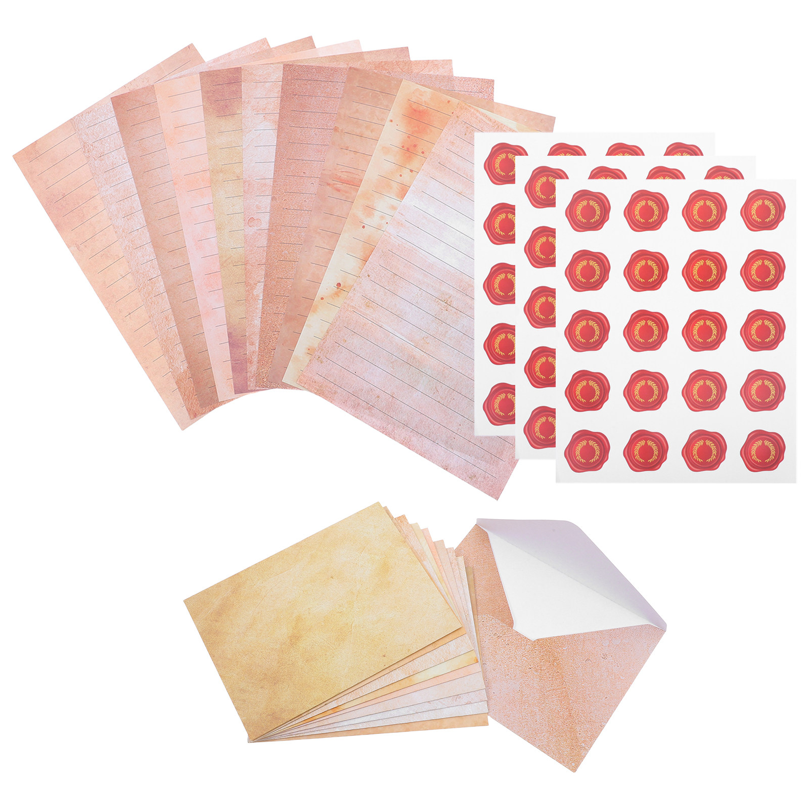 1セット ヴィンテージレターステーショナリーセット ライン入 - Papercraft Supply Invitation のレビューと価格