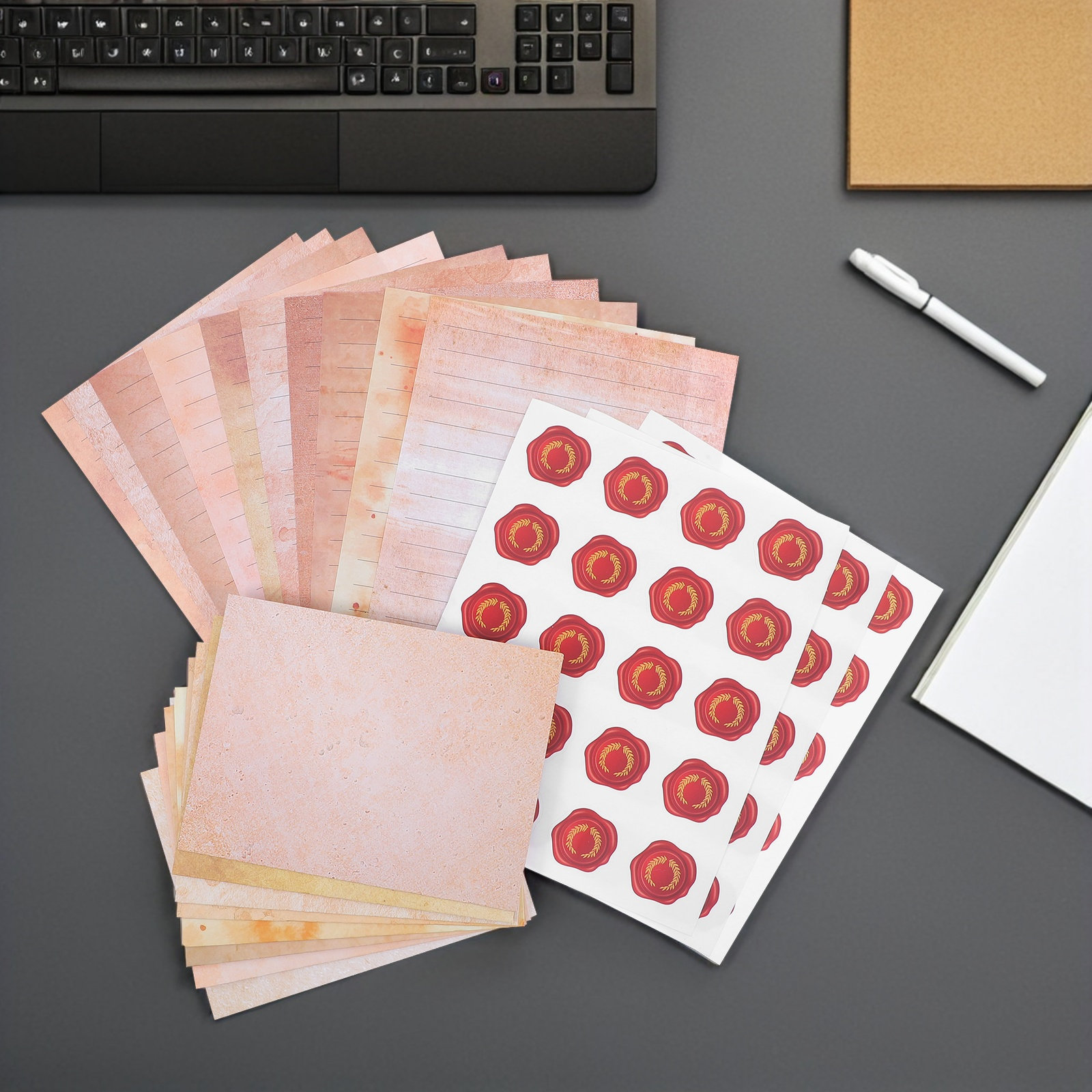 1セット ヴィンテージレターステーショナリーセット ライン入 - Papercraft Supply Invitation のレビューと価格