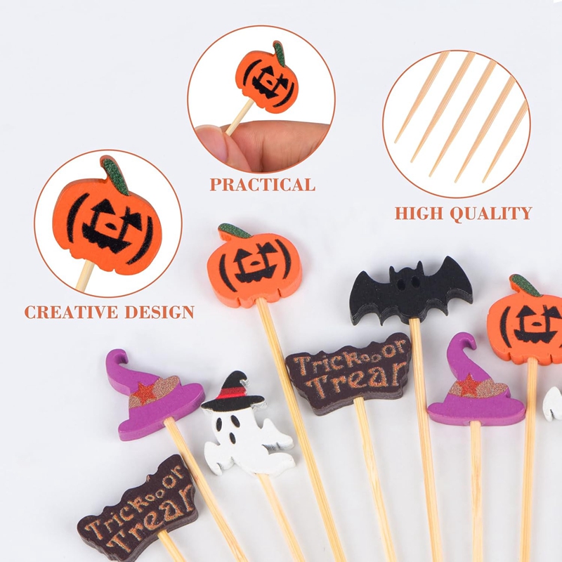 50/100本入り ハロウィンパーティー用つまようじ 使い捨 - Centerpiece Stick のレビューと価格