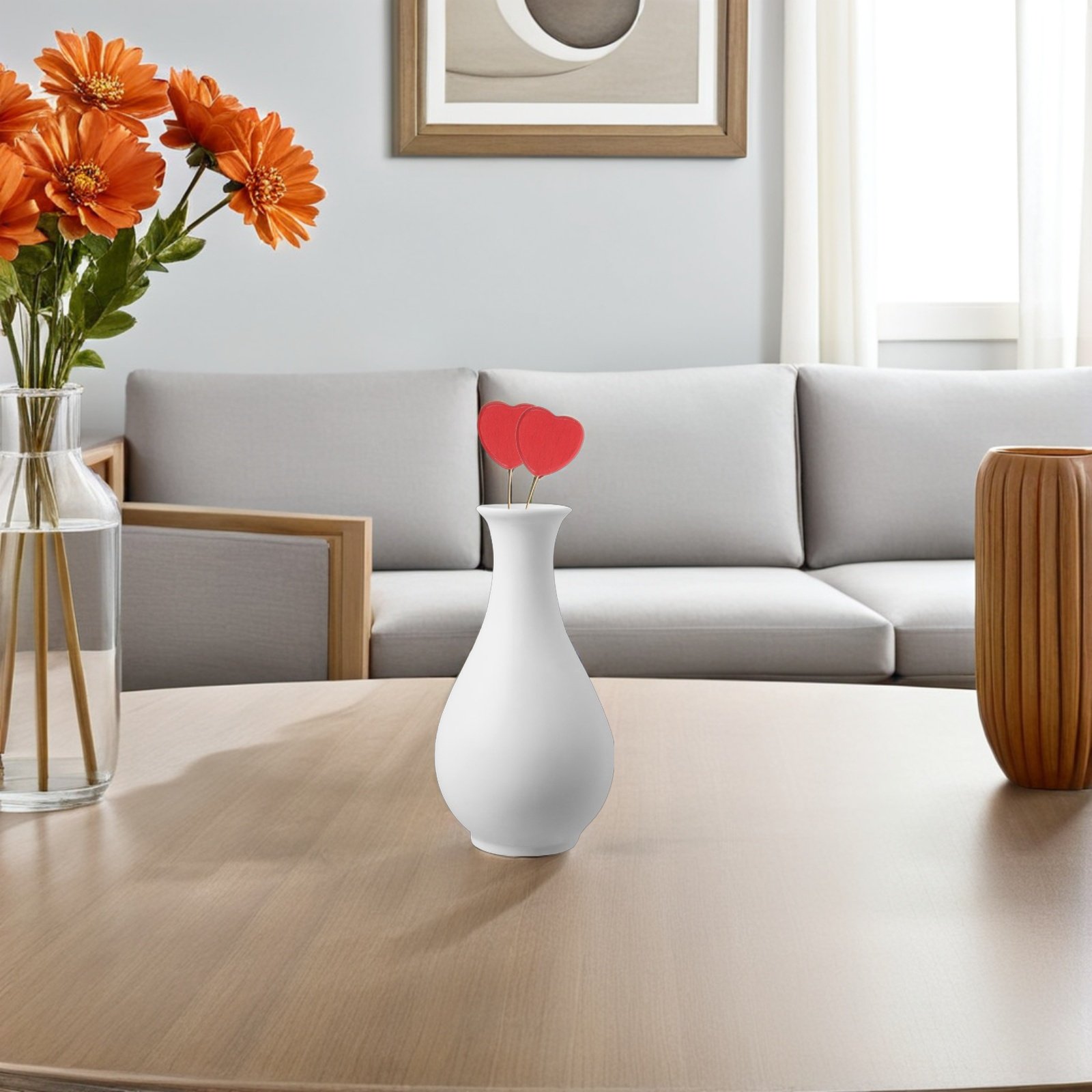 6個入りミニ木製ハートピック 花瓶飾り ハート型ステムピック - Centerpiece Stick のレビューと価格