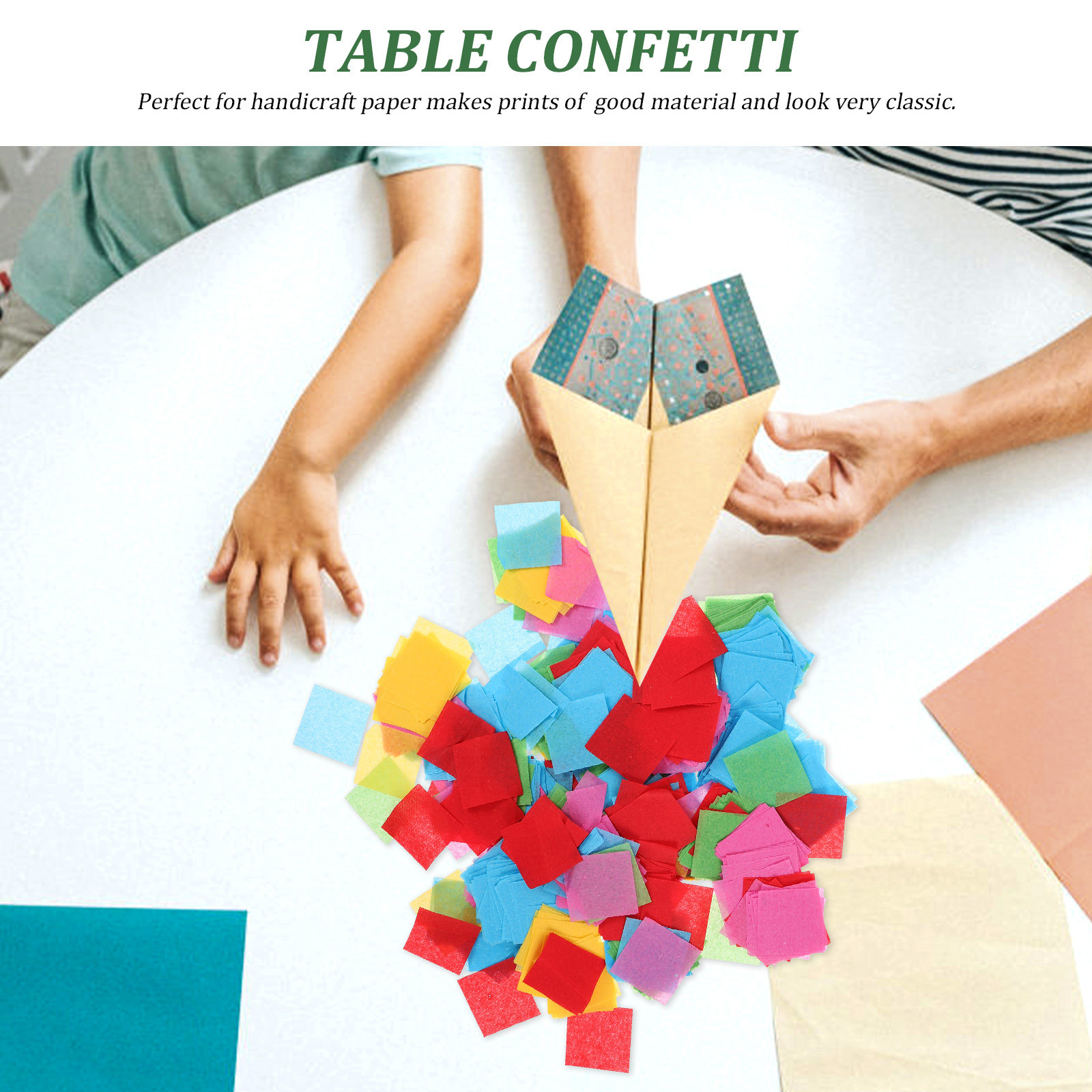 ティッシュペーパー正方形1袋、クラフトペーパー、DIY用品、 - Papercraft Supply Confetti のレビューと価格