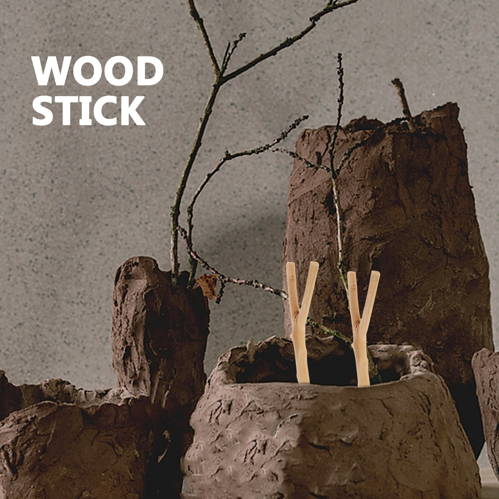 手磨きされた流木の枝、独特の木目を持つ木製スティック、フラワ - Centerpiece Stick のレビューと価格