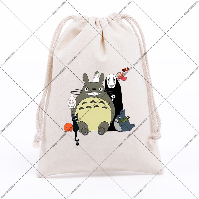 トトロ綿かわいい巾着ポケット小さなギフトバッグ漫画アニメグラ - Party Favor Bag のレビューと価格